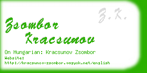 zsombor kracsunov business card